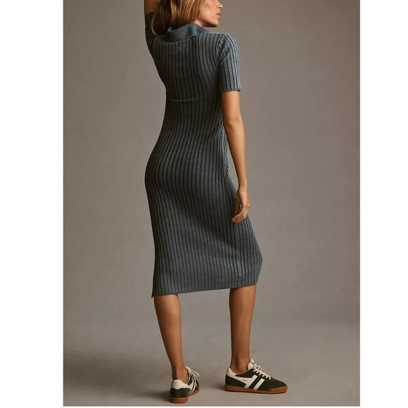 Anthropologie Daily Practice Morris Sweater Midi Dress Blue - XS - Picture 2 of 9